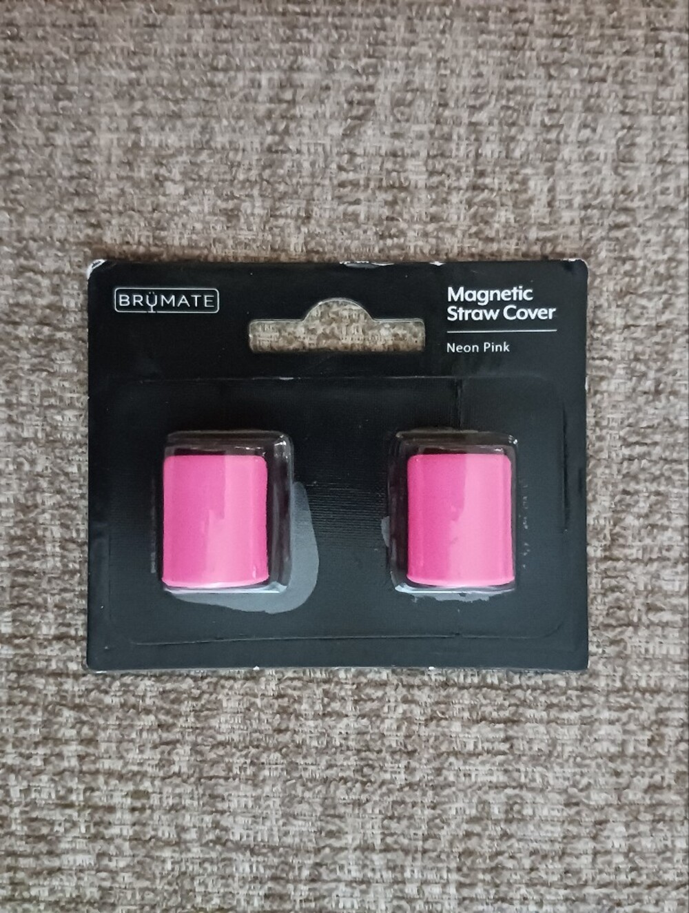 Brumate Magnetic Straw Cover 2PC Neon Pink